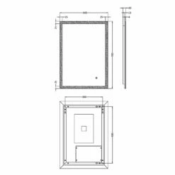 Hudson Reed Ambient Bathroom Mirror With 25W Bulb 700mm H X 500mm W -HEATANDPLUMB Sales hudson reed ambient bathroom mirror lq602 2