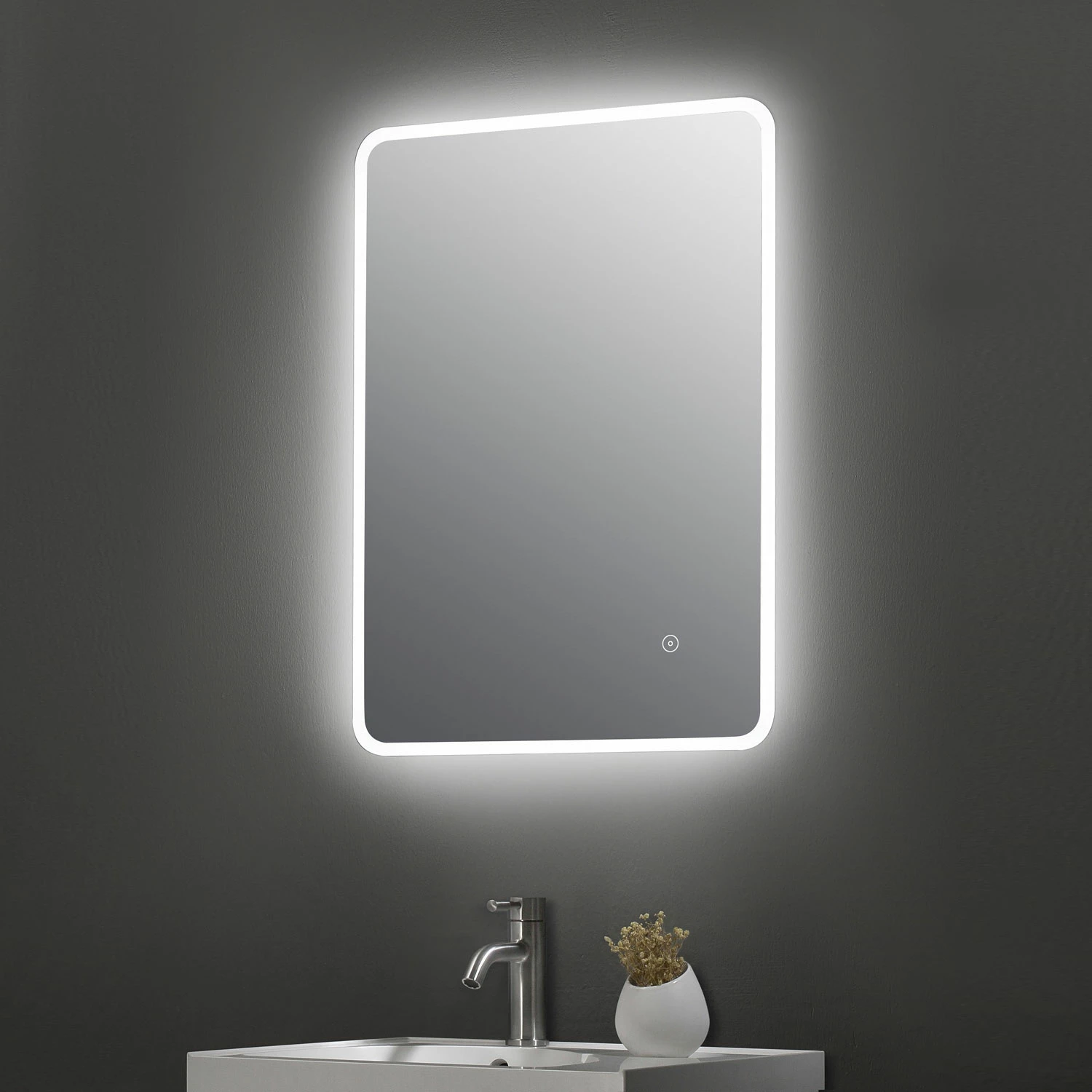 Hudson Reed Ambient Bathroom Mirror With 27W Bulb 700mm H X 500mm W 5 Hudson Reed Ambient Bathroom Mirror With 27W Bulb 700mm H X 500mm W - Image 3