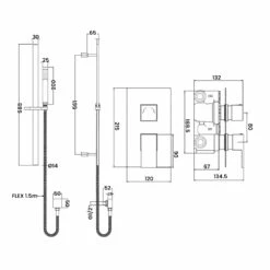 Hudson Reed Art Twin Thermostatic Concealed Shower Valve With Slider Rail Kit - Chrome 9 Hudson Reed Art Twin Thermostatic Concealed Shower Valve With Slider Rail Kit - Chrome -HEATANDPLUMB Sales hudson reed art complete mixer shower art3210 a3167 5