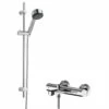 Hudson Reed Arvan Thermostatic Bath Shower Mixer With Linear Slider Rail Kit - Chrome 2 Hudson Reed Arvan Thermostatic Bath Shower Mixer With Linear Slider Rail Kit - Chrome -HEATANDPLUMB Sales hudson reed arvan complete mixer shower sbr116bv2 1
