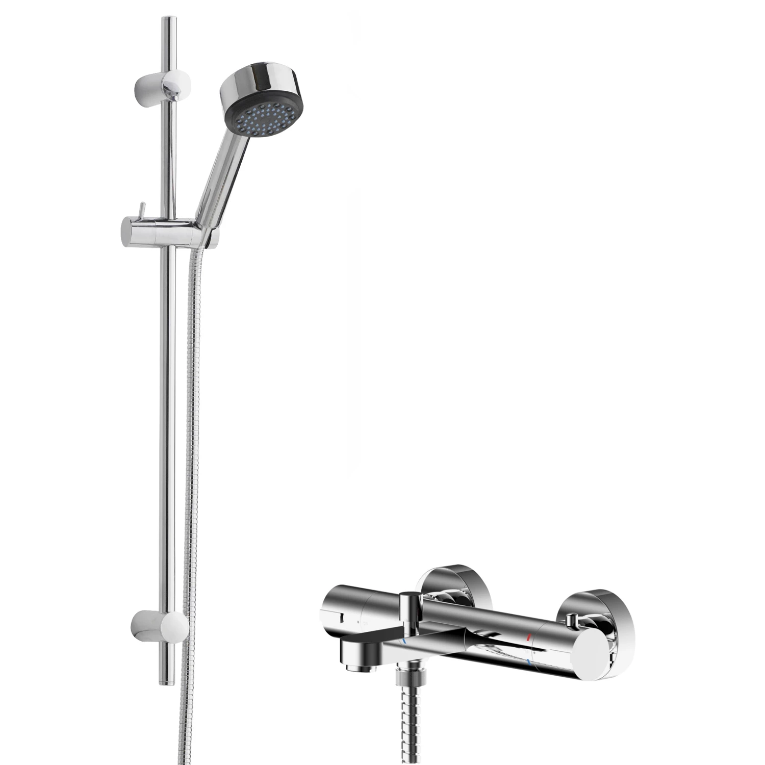 Hudson Reed Arvan Thermostatic Bath Shower Mixer With Linear Slider Rail Kit - Chrome 3 Hudson Reed Arvan Thermostatic Bath Shower Mixer With Linear Slider Rail Kit - Chrome