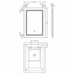 Hudson Reed Bathroom Mirror With Touch Sensor 700mm H X 500mm W