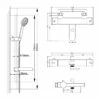 Hudson Reed Binsey Thermostatic Bath Shower Mixer With Slimline Slider Rail Kit - Chrome -HEATANDPLUMB Sales hudson reed binsey complete mixer shower sbr112bv2 1