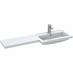 Hudson Reed Fusion RH Combination Unit With 600mm WC Unit - 1200mm Wide - Gloss Grey Mist 11 Hudson Reed Fusion RH Combination Unit With 600mm WC Unit - 1200mm Wide - Gloss Grey Mist -HEATANDPLUMB Sales hudson reed combination grey avola bathroom furniture cbi510 4