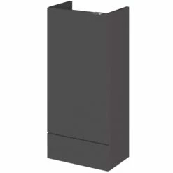 Hudson Reed Fusion LH Combination Unit With 500mm WC Unit - 1500mm Wide - Gloss Grey -HEATANDPLUMB Sales hudson reed compact bathroom furniture off983