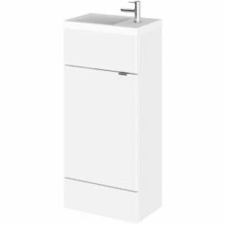 Hudson Reed Fusion Compact Vanity Unit With Basin 400mm Wide - Gloss White 13 Hudson Reed Fusion Compact Vanity Unit With Basin 400mm Wide - Gloss White -HEATANDPLUMB Sales hudson reed compact fitted vanity unit cbi121 1