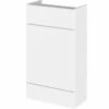 Hudson Reed Fusion Compact WC Unit 500mm Wide - Gloss White -HEATANDPLUMB Sales hudson reed compact fitted white bathroom furniture off145