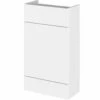 Hudson Reed Fusion LH Combination Unit With L Shape Basin - 1100mm Wide - Gloss White 1 Hudson Reed Fusion LH Combination Unit With L Shape Basin - 1100mm Wide - Gloss White -HEATANDPLUMB Sales hudson reed compact fitted white bathroom furniture off145 6