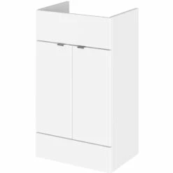 Hudson Reed Fusion LH Combination Unit With 500mm WC Unit - 1000mm Wide - Gloss White -HEATANDPLUMB Sales hudson reed fitted white vanity unit off106