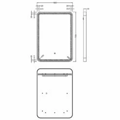 Hudson Reed Black Framed Bathroom Mirror 700mm H X 500mm W 10 Hudson Reed Black Framed Bathroom Mirror 700mm H X 500mm W -HEATANDPLUMB Sales hudson reed framed bathroom mirror lq701 1