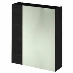 Hudson Reed Fusion Mirrored Bathroom Cabinet (75/25) 600mm Wide - Charcoal Black 7 Hudson Reed Fusion Mirrored Bathroom Cabinet (75/25) 600mm Wide - Charcoal Black -HEATANDPLUMB Sales hudson reed fusion bathroom cabinet off618 5