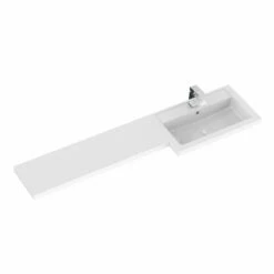Hudson Reed Fusion RH Combination Unit With 600mm WC Unit - 1500mm Wide - Gloss White -HEATANDPLUMB Sales hudson reed fusion bathroom furniture cbi116 1