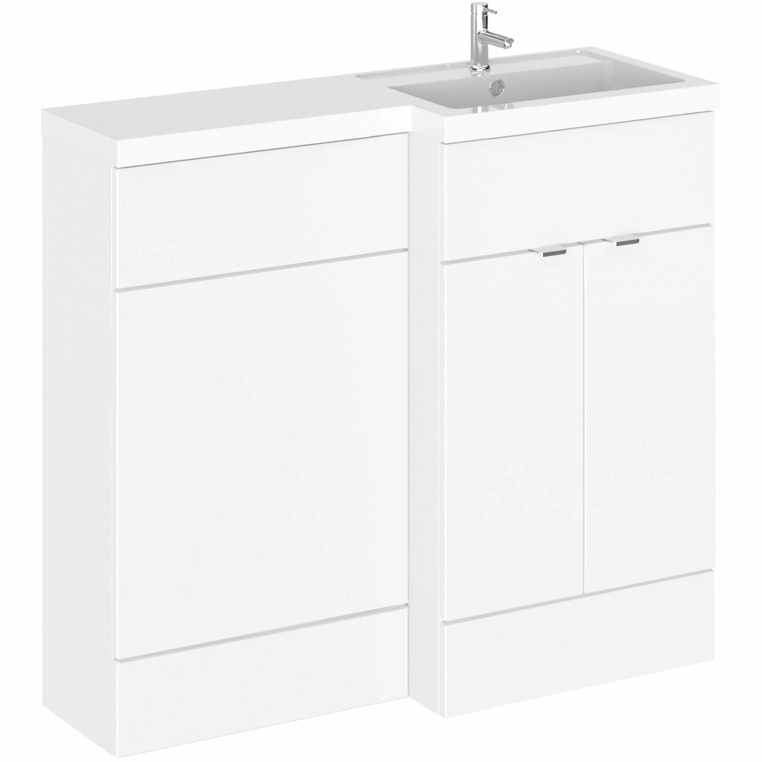 Hudson Reed Fusion RH Combination Unit With 500mm WC Unit - 1000mm Wide - Gloss White 4 Hudson Reed Fusion RH Combination Unit With 500mm WC Unit - 1000mm Wide - Gloss White - Image 2