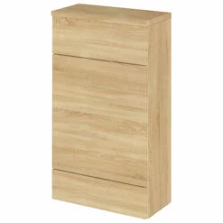 Hudson Reed Fusion Compact WC Unit With Coloured Worktop 500mm Wide - Natural Oak