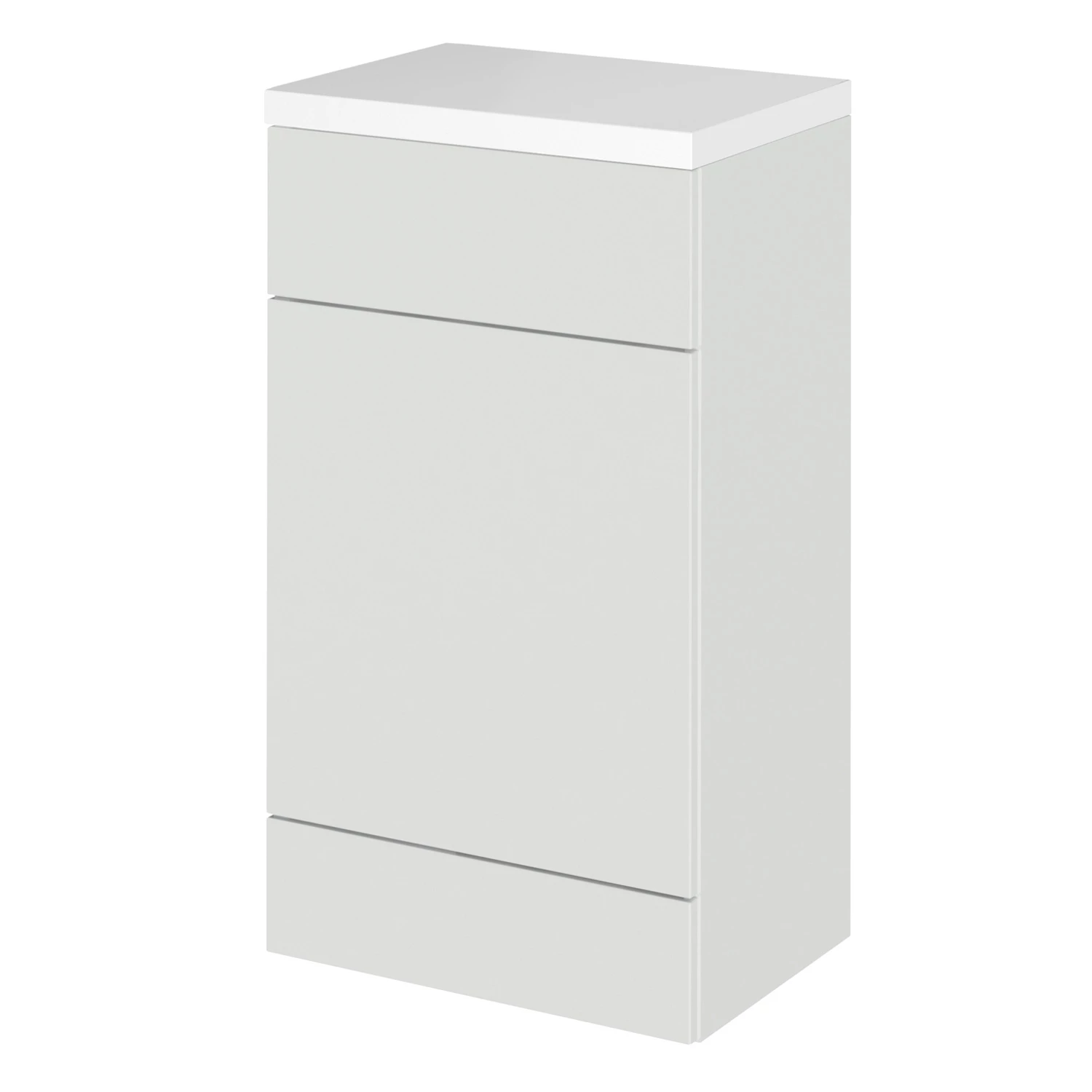 Hudson Reed Fusion WC Unit With Polymarble Worktop 500mm Wide - Gloss Grey Mist 4 Hudson Reed Fusion WC Unit With Polymarble Worktop 500mm Wide - Gloss Grey Mist - Image 2