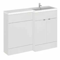 Hudson Reed Fusion RH Combination Unit With 600mm WC Unit - 1200mm Wide - Gloss Grey Mist 10 Hudson Reed Fusion RH Combination Unit With 600mm WC Unit - 1200mm Wide - Gloss Grey Mist -HEATANDPLUMB Sales hudson reed fusion bathroom furniture cbi410 1