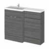Hudson Reed Fusion LH Combination Unit With 600mm WC Unit - 1200mm Wide - Anthracite Woodgrain 1 Hudson Reed Fusion LH Combination Unit With 600mm WC Unit - 1200mm Wide - Anthracite Woodgrain -HEATANDPLUMB Sales hudson reed fusion bathroom furniture cbi511 2