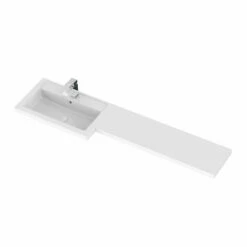 Hudson Reed Fusion LH Combination Unit With 600mm WC Unit - 1500mm Wide - Charcoal Black Woodgrain