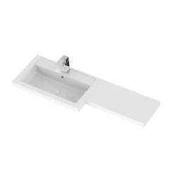 Hudson Reed Fusion LH Combination Unit With 500mm WC Unit - 1000mm Wide - Gloss White -HEATANDPLUMB Sales hudson reed fusion bathroom furniture cbi902 4 1