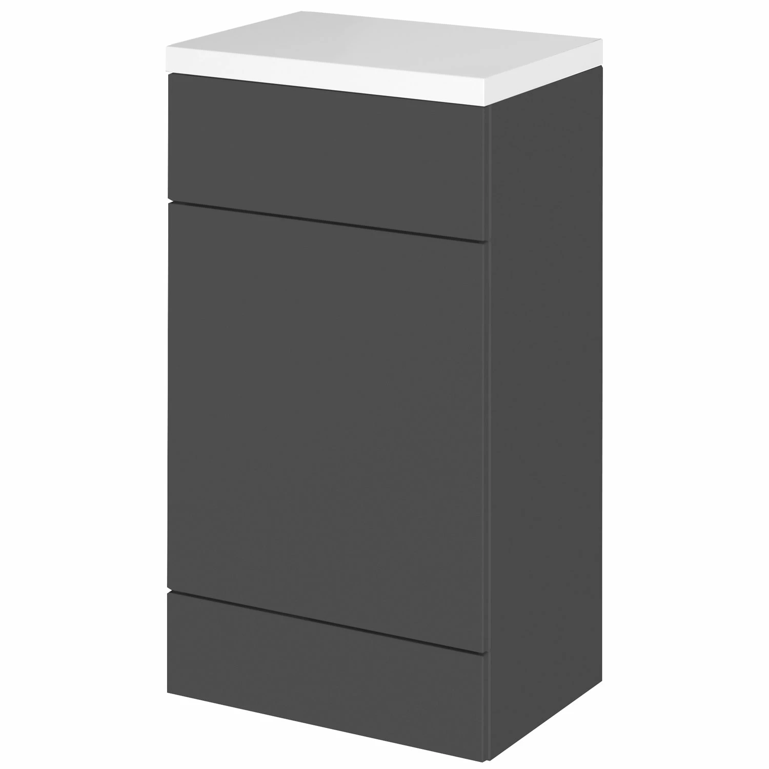 Hudson Reed Fusion WC Unit With Polymarble Worktop 500mm Wide - Gloss Grey 3 Hudson Reed Fusion WC Unit With Polymarble Worktop 500mm Wide - Gloss Grey