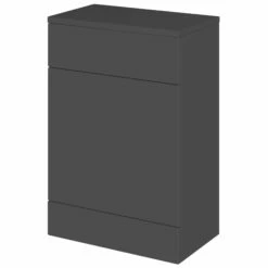 Hudson Reed Fusion WC Unit With Coloured Worktop 600mm Wide - Gloss Grey
