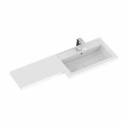 Hudson Reed Fusion RH Combination Unit With 500mm WC Unit - 1000mm Wide - Gloss Grey