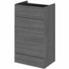 Hudson Reed Fusion WC Unit 500mm Wide - Anthracite Woodgrain 1 Hudson Reed Fusion WC Unit 500mm Wide - Anthracite Woodgrain -HEATANDPLUMB Sales hudson reed fusion bathroom furniture off546