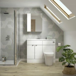 Hudson Reed Fusion Compact Combination Unit With 600mm WC Unit - 1200mm Wide - Gloss White 17 Hudson Reed Fusion Compact Combination Unit With 600mm WC Unit - 1200mm Wide - Gloss White -HEATANDPLUMB Sales hudson reed fusion compact bathroom furniture cbi108