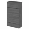 Hudson Reed Fusion Compact WC Unit With Coloured Worktop 500mm Wide - Anthracite Woodgrain