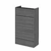 Hudson Reed Fusion Compact WC Unit 500mm Wide - Anthracite Woodgrain 1 Hudson Reed Fusion Compact WC Unit 500mm Wide - Anthracite Woodgrain -HEATANDPLUMB Sales hudson reed fusion compact bathroom furniture off545 2 1