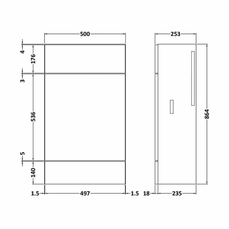 Hudson Reed Fusion Compact WC Unit 500mm Wide - Natural Oak 3 Hudson Reed Fusion Compact WC Unit 500mm Wide - Natural Oak