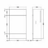 Hudson Reed Fusion Compact WC Unit 500mm Wide - Gloss Grey Mist 1 Hudson Reed Fusion Compact WC Unit 500mm Wide - Gloss Grey Mist -HEATANDPLUMB Sales hudson reed fusion compact bathroom furniture off545 3