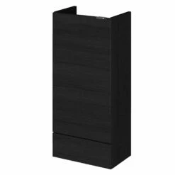 Hudson Reed Fusion LH Combination Unit With 500mm WC Unit - 1500mm Wide - Charcoal Black Woodgrain -HEATANDPLUMB Sales hudson reed fusion compact bathroom furniture off683 1