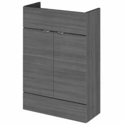 HEATANDPLUMB Sales 12 Hudson Reed Fusion Compact Combination Unit With 600mm WC Unit - 1200mm Wide - Anthracite Woodgrain