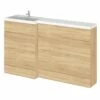Hudson Reed Fusion LH Combination Unit With 500mm WC Unit - 1500mm Wide - Natural Oak 1 Hudson Reed Fusion LH Combination Unit With 500mm WC Unit - 1500mm Wide - Natural Oak -HEATANDPLUMB Sales hudson reed fusion furniture bathroom furniture cbi315