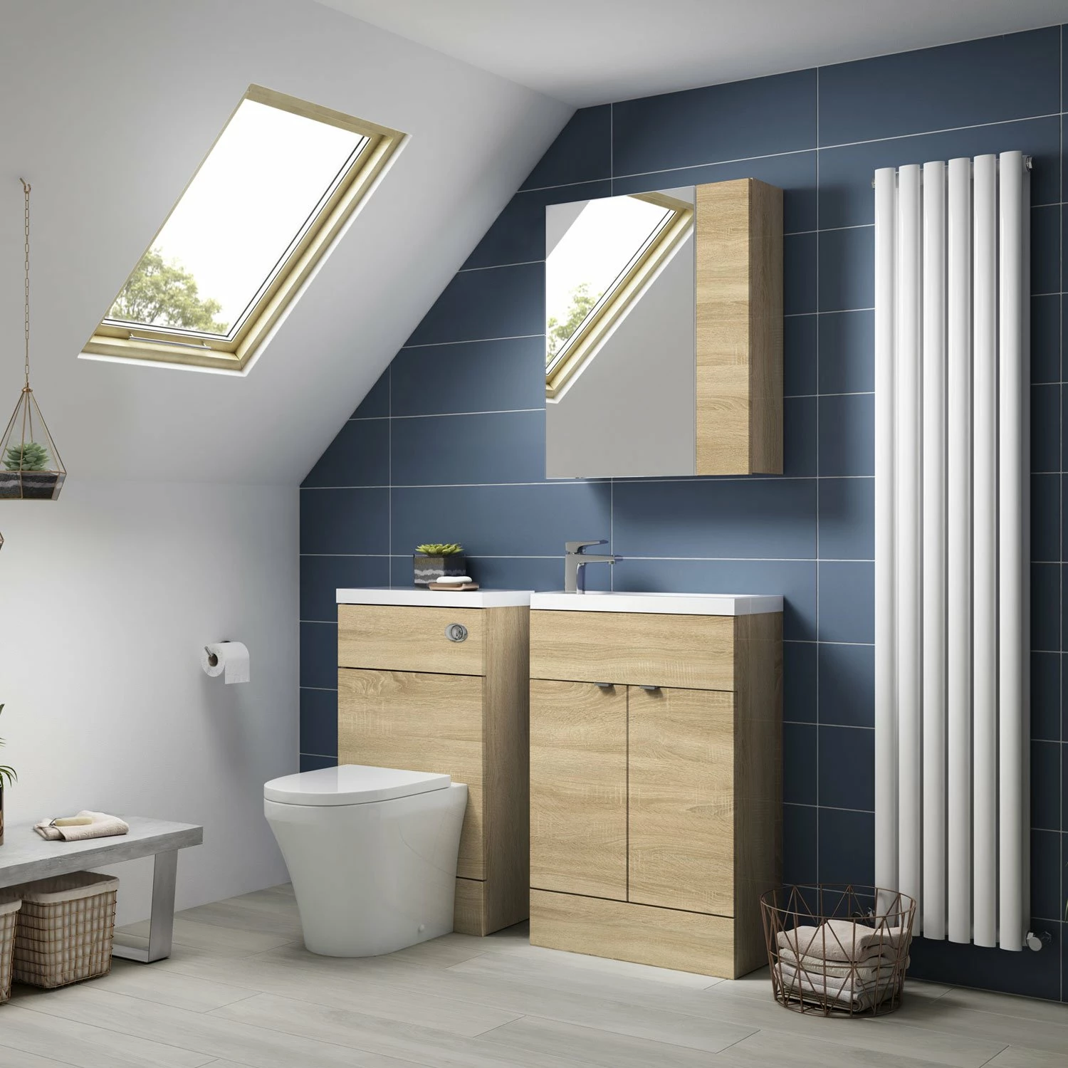Hudson Reed Fusion WC Unit 500mm Wide - Natural Oak 5 Hudson Reed Fusion WC Unit 500mm Wide - Natural Oak - Image 3