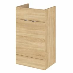 Hudson Reed Fusion LH Combination Unit With 500mm WC Unit - 1000mm Wide - Natural Oak
