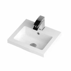 Hudson Reed Fusion Wall Hung 1-Door Vanity Unit With Basin 400mm Wide - Gloss White -HEATANDPLUMB Sales hudson reed fusion vanity unit cbi139 1