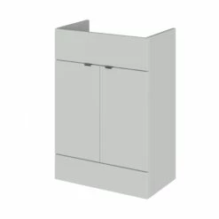 Hudson Reed Fusion RH Combination Unit With 600mm WC Unit - 1200mm Wide - Gloss Grey Mist