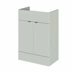 Hudson Reed Fusion LH Combination Unit With 500mm WC Unit - 1500mm Wide - Gloss Grey Mist