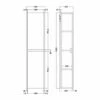 Hudson Reed Havana Wall Hung 2-Door Tall Storage Unit 350mm Wide - Coastal Grey 1 Hudson Reed Havana Wall Hung 2-Door Tall Storage Unit 350mm Wide - Coastal Grey -HEATANDPLUMB Sales hudson reed havana bathroom furniture nph2162 4