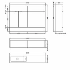 Hudson Reed Fusion Compact Combination Unit With 600mm WC Unit - 1200mm Wide - Gloss White 16 Hudson Reed Fusion Compact Combination Unit With 600mm WC Unit - 1200mm Wide - Gloss White -HEATANDPLUMB Sales hudson reed hudson reed bathroom furniture cbi108 2