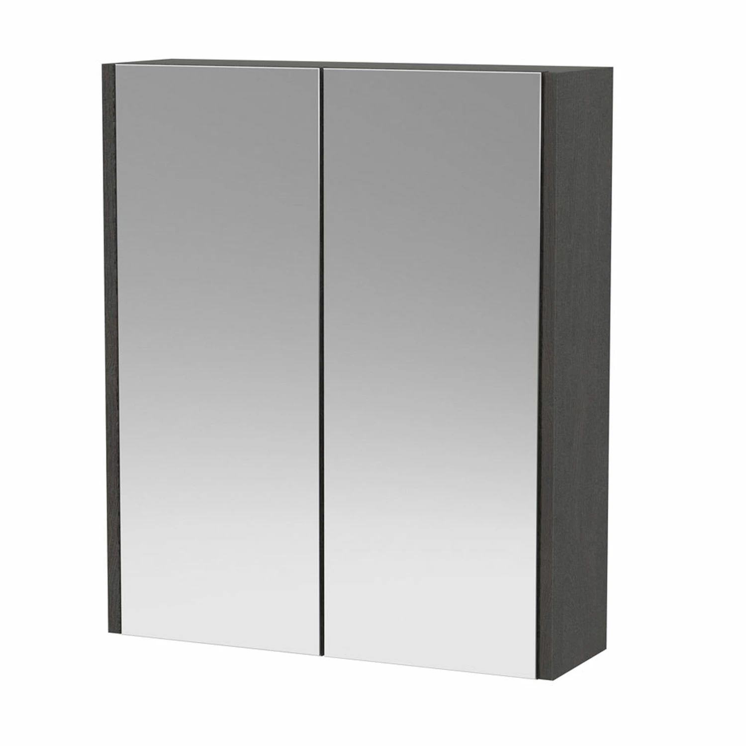 Hudson Reed Juno Mirrored Bathroom Cabinet (50/50) 600mm Wide - Graphite Grey 4 Hudson Reed Juno Mirrored Bathroom Cabinet (50/50) 600mm Wide - Graphite Grey - Image 2