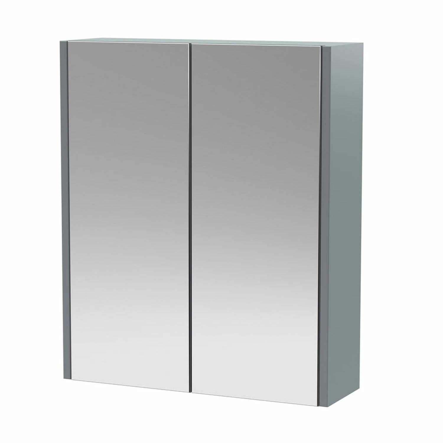 Hudson Reed Juno Mirrored Bathroom Cabinet (50/50) 600mm Wide - Coastal Grey 4 Hudson Reed Juno Mirrored Bathroom Cabinet (50/50) 600mm Wide - Coastal Grey - Image 2