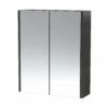 Hudson Reed Juno Mirrored Bathroom Cabinet (50/50) 600mm Wide - Metallic Slate -HEATANDPLUMB Sales hudson reed juno bathroom cabinet npf2617