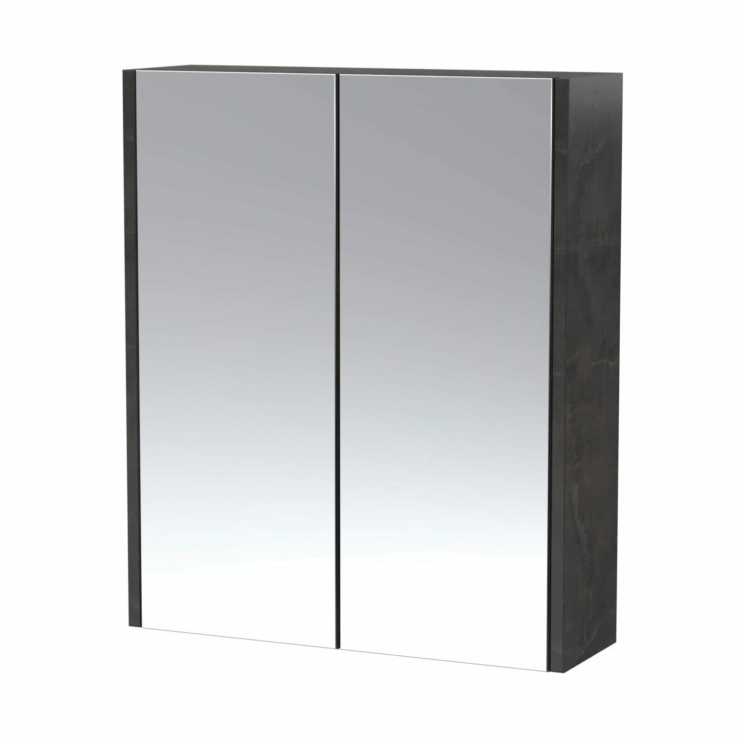 Hudson Reed Juno Mirrored Bathroom Cabinet (50/50) 600mm Wide - Metallic Slate 3 Hudson Reed Juno Mirrored Bathroom Cabinet (50/50) 600mm Wide - Metallic Slate