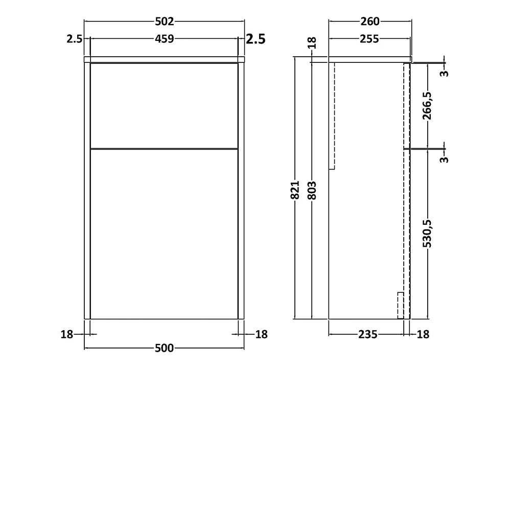Hudson Reed Juno WC Unit 500mm Wide - Graphite Grey 4 Hudson Reed Juno WC Unit 500mm Wide - Graphite Grey - Image 2