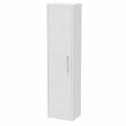Hudson Reed Juno Wall Hung Tall Storage Unit 350mm Wide - White Ash -HEATANDPLUMB Sales hudson reed juno bathroom furniture npf2161 3