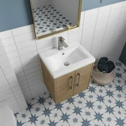 Hudson Reed Juno Wall Hung 2-Door Vanity Unit With Basin 1 500mm Wide - Electric Blue -HEATANDPLUMB Sales hudson reed juno vanity unit hrjnuwh2dovub5 11