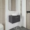 Hudson Reed Juno Wall Hung 1-Drawer Vanity Unit With Worktop 600mm Wide - White Ash -HEATANDPLUMB Sales hudson reed juno vanity unit jnu2222w 5